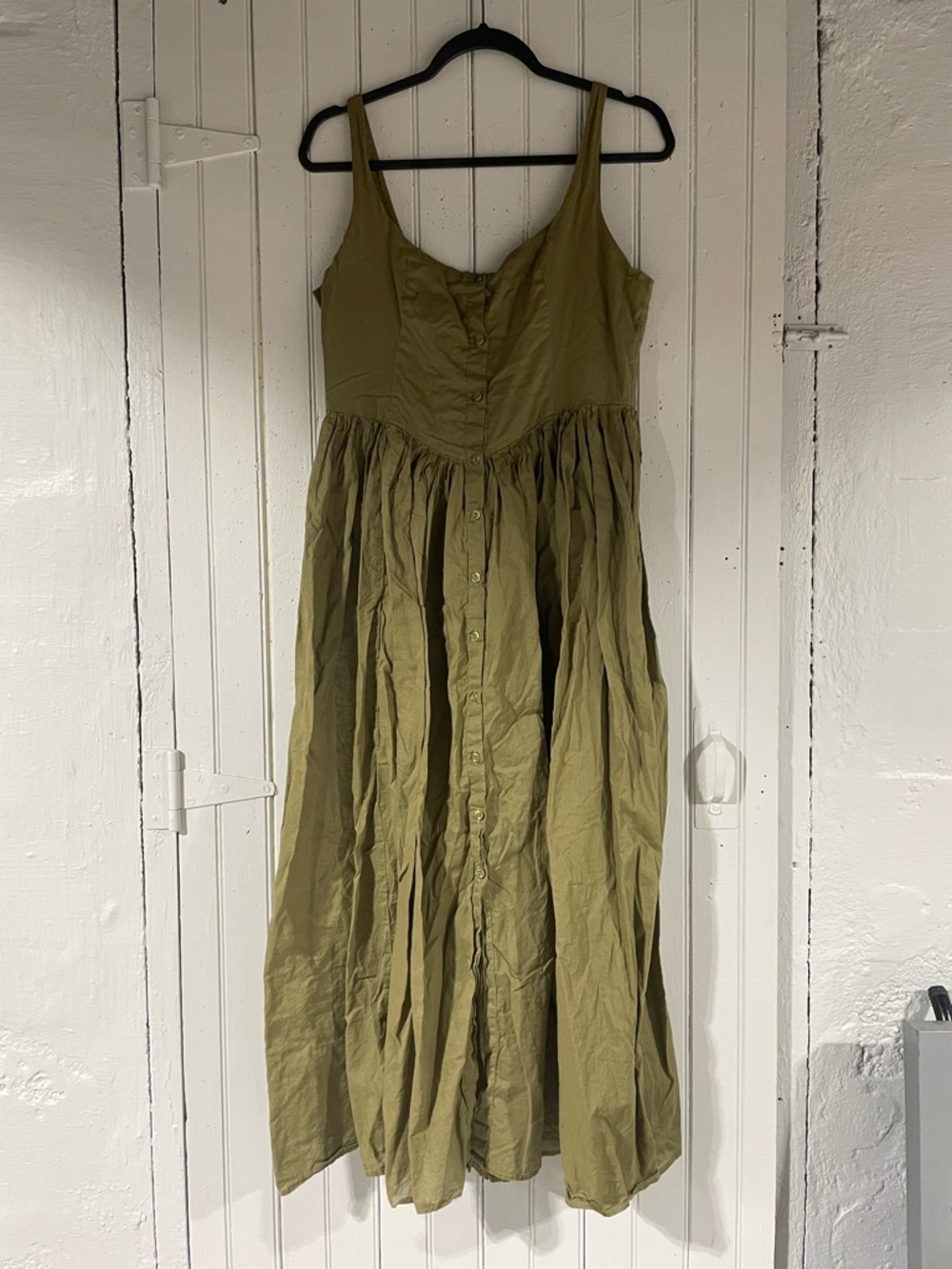 ASOS Olive Green Button-Down Maxi Dress